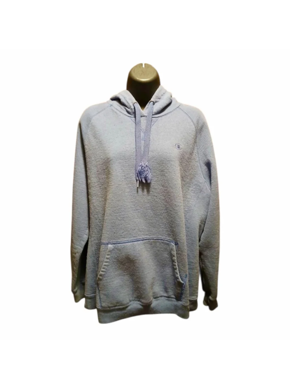 Champion Authentic Eco Women's 2XL Light Blue Hoodie GUC JC497